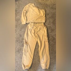 Jluxe label one shoulder sweatsuit